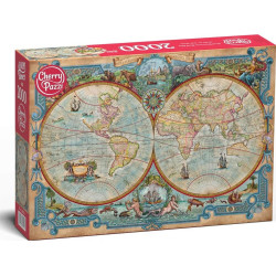 CHERRY PAZZI Puzzle Mapa světa Velkých objevů 2000 dílků