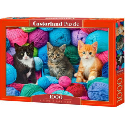 CASTORLAND Puzzle Koťata v obchodě s přízí 1000 dílků