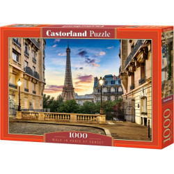 CASTORLAND Puzzle Procházka Paříží při západu slunce 1000 dílků
