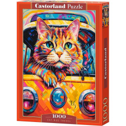 CASTORLAND Puzzle Kočičí cestování busem 1000 dílků