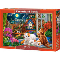 CASTORLAND Puzzle Koťata na střeše 1500 dílků