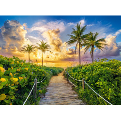 CASTORLAND Puzzle Západ slunce v Miami, USA 3000 dílků