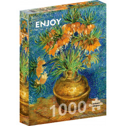 ENJOY Puzzle Vincent Van Gogh: Řebčíky v měděné váze 1000 dílků