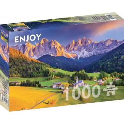 ENJOY Puzzle Kostel v Dolomitech, Itálie 1000 dílků
