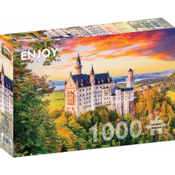 ENJOY Puzzle Zámek Neuschwanstein na podzim, Německo 1000 dílků