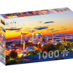 ENJOY Puzzle Hagia Sofia při západu slunce, Istanbul 1000 dílků