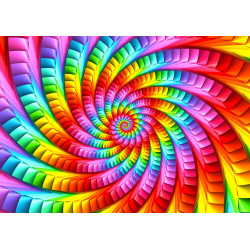 ENJOY Puzzle Duhová psychedelická spirála 1000 dílků