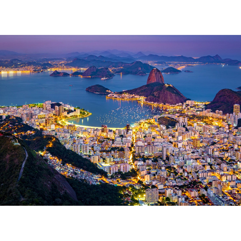 ENJOY Puzzle Rio de Janeiro v noci, Brazílie 1000 dílků