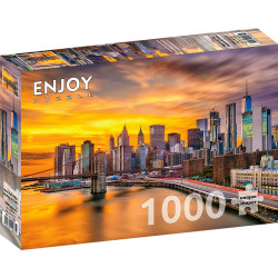 ENJOY Puzzle New York za soumraku, USA 1000 dílků