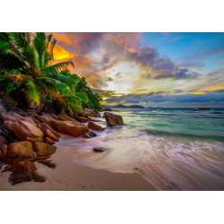 ENJOY Puzzle Seychelské pláže při západu slunce 1000 dílků