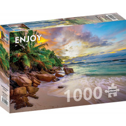 ENJOY Puzzle Seychelské pláže při západu slunce 1000 dílků