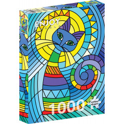 ENJOY Puzzle Ornamentální kočka 1000 dílků