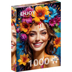 ENJOY Puzzle Květinová dívka 1000 dílků