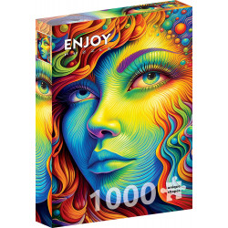ENJOY Puzzle Malovaná slečna 1000 dílků