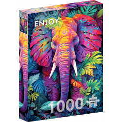 ENJOY Puzzle Maskovaný slon 1000 dílků