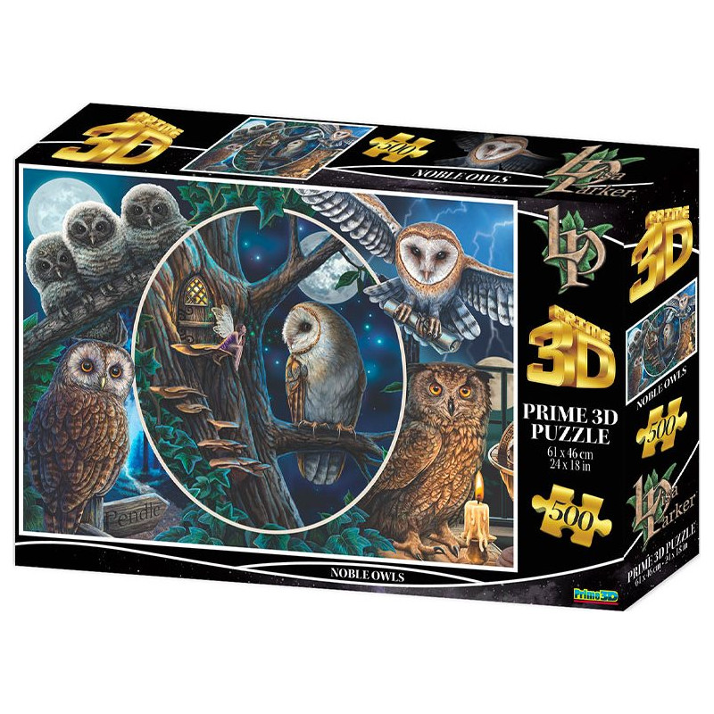 PRIME 3D Puzzle Vznešené sovy 3D 500 dílků