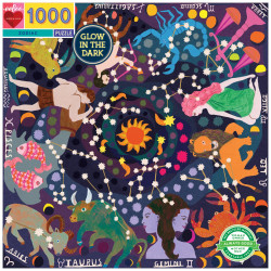 EEBOO Svítící čtvercové puzzle Zvěrokruh 1000 dílků