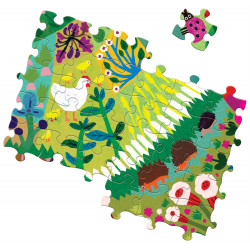EEBOO Čtvercové puzzle Nádherná zahrada 1000 dílků