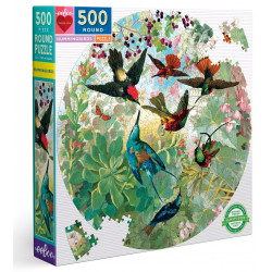 EEBOO Kulaté puzzle Kolibříci 500 dílků