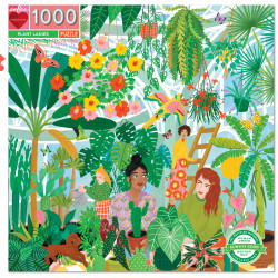 EEBOO Čtvercové puzzle Dámy mezi květinami 1000 dílků