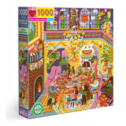 EEBOO Čtvercové puzzle Rodinná večeře 1000 dílků