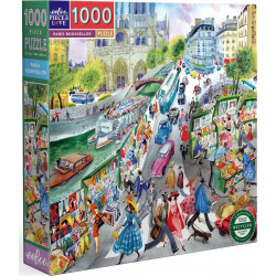 EEBOO Čtvercové puzzle Bukinisté v Paříži 1000 dílků