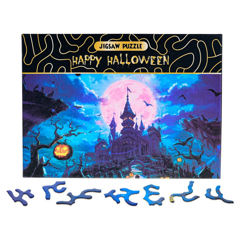Puzzle Happy Halloween: Strašidelný zámek 468 dílků