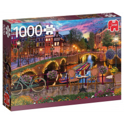 JUMBO Puzzle Vodní kanály v Amsterdamu 1000 dílků