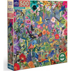 EEBOO Čtvercové puzzle Rajská zahrada 500 dílků