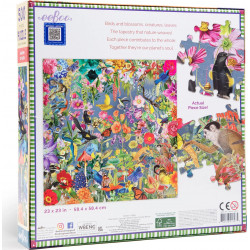 EEBOO Čtvercové puzzle Rajská zahrada 500 dílků