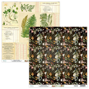 Sada designových oboustranných papírů Botanica 15x15 cm, 24 listů