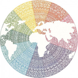 RAVENSBURGER Kulaté puzzle Kruh barev: Mandala 500 dílků