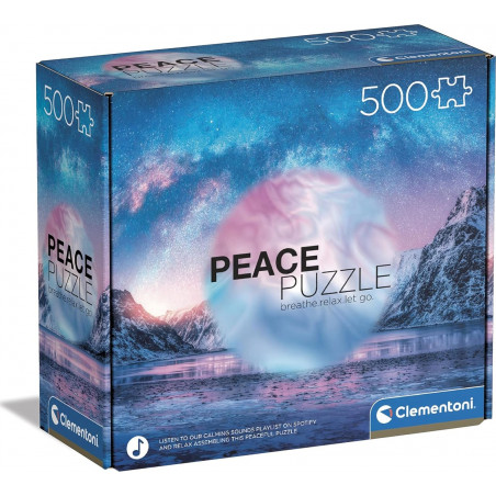 CLEMENTONI Peace puzzle: Světle modrá 500 dílků