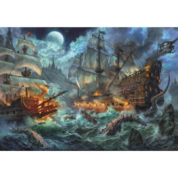 CLEMENTONI Puzzle Pirátská bitva 6000 dílků