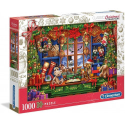 CLEMENTONI Puzzle Vánoční kolekce: Starý vánoční obchod 1000 dílků
