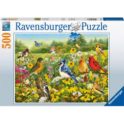 RAVENSBURGER Puzzle Ptáci na louce 500 dílků