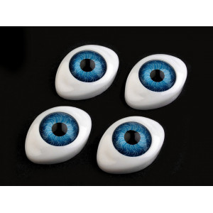Oči nalepovací 16x23 mm modrá 6ks, 111-4