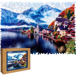 PUZZLER Dřevěné puzzle Halštatské jezero, Rakousko 250 dílků