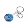 Přívěsek na kabelku / klíče mandala modrá 1ks
