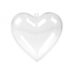 Plastové srdce 8x8 cm dvoudílné