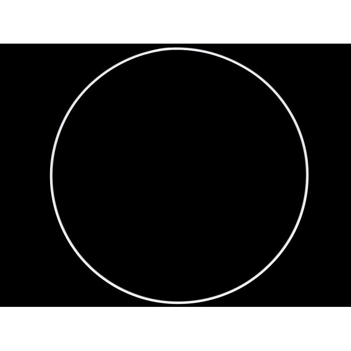 Kovový kruh na lapač snů / k dekorování Ø40 cm bílá 1ks