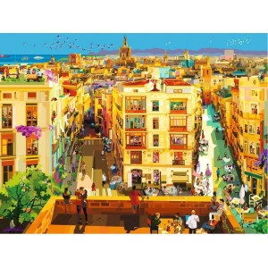 RAVENSBURGER Puzzle Stolování ve Valencii 1500 dílků