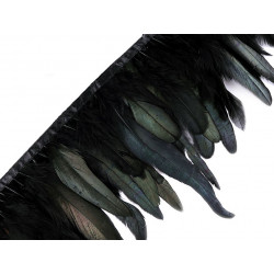 Prýmek - kohoutí peří šíře 15 - 19 cm