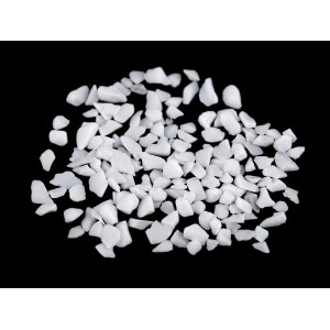 Dekorační perleťové zlomky - mix bílá 25g, 111-2