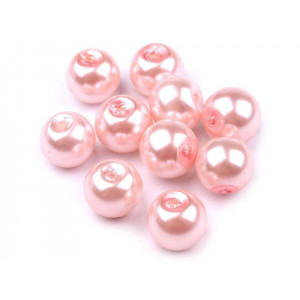 Skleněné voskové perly Ø8 mm pudrová 50g, 111-2