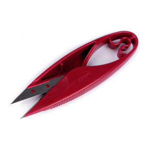 Nůžky PIN cvakačky velmi ostré s náhradním ostřím délka 11 cm červená tmavá, MM