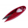 Nůžky PIN cvakačky velmi ostré s náhradním ostřím délka 11 cm červená tmavá, MM