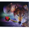 Malovaní na plátno 40x50cm Vlk s růží