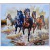 Malovaní na plátno 40x50cm Běžící koně