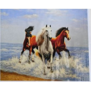 Malovaní na plátno 40x50cm Koně ve vlnách